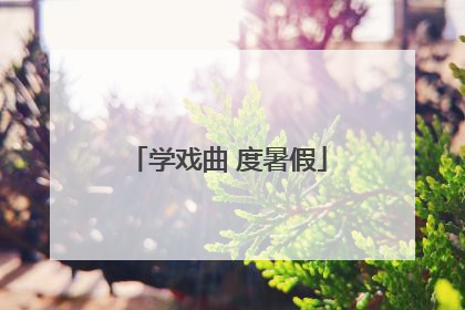 学戏曲 度暑假