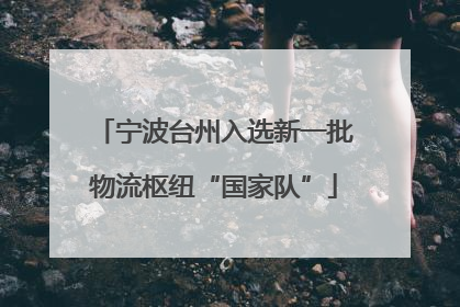 宁波台州入选新一批物流枢纽“国家队”