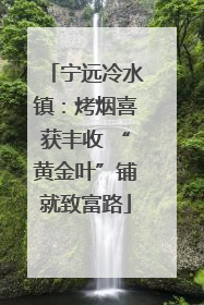 宁远冷水镇：烤烟喜获丰收 “黄金叶”铺就致富路