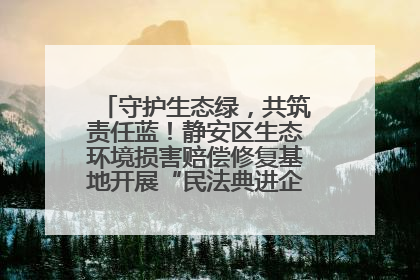 守护生态绿，共筑责任蓝！静安区生态环境损害赔偿修复基地开展“民法典进企业”环保专题活动