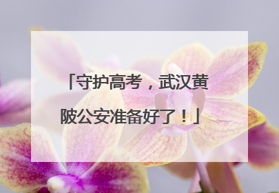 守护高考，武汉黄陂公安准备好了！