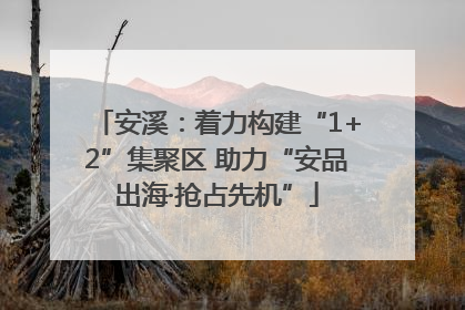 安溪：着力构建“1+2”集聚区 助力“安品出海·抢占先机”