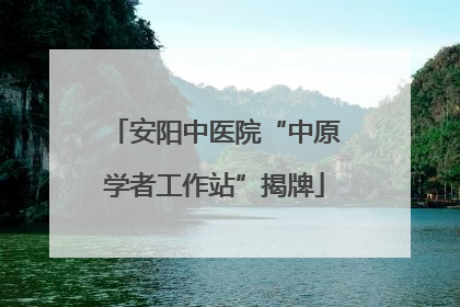 安阳中医院“中原学者工作站”揭牌