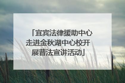 宜宾法律援助中心走进金秋湖中心校开展普法宣讲活动