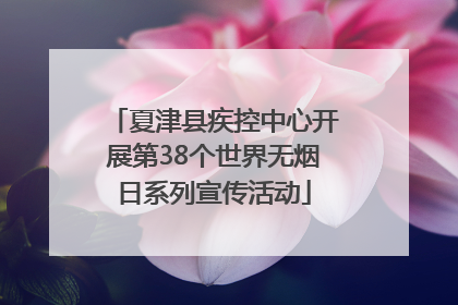 夏津县疾控中心开展第38个世界无烟日系列宣传活动