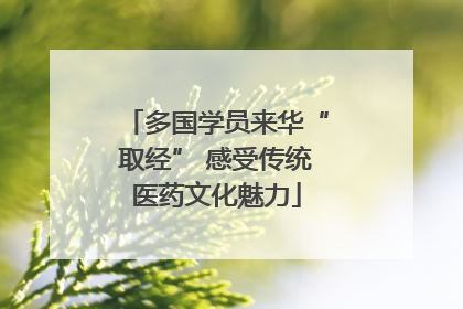 多国学员来华“取经” 感受传统医药文化魅力