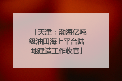 天津：渤海亿吨级油田海上平台陆地建造工作收官