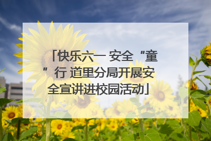 快乐六一 安全“童”行 道里分局开展安全宣讲进校园活动
