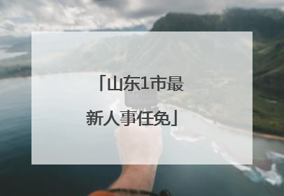 山东1市最新人事任免