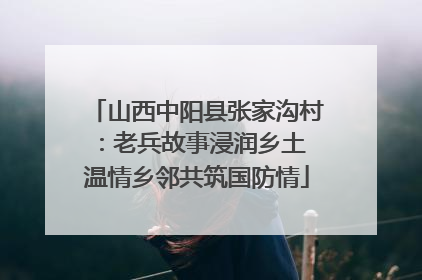 山西中阳县张家沟村：老兵故事浸润乡土 温情乡邻共筑国防情