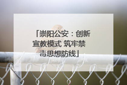 崇阳公安：创新宣教模式 筑牢禁毒思想防线