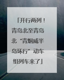 开行两列！青岛北至青岛北“青烟威半岛环行”动车组列车来了