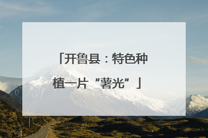 开鲁县：特色种植一片“薯光”