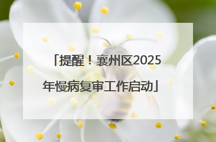 提醒！襄州区2025年慢病复审工作启动