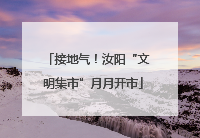 接地气！汝阳“文明集市”月月开市