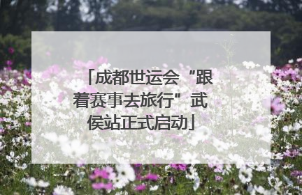 成都世运会“跟着赛事去旅行”武侯站正式启动