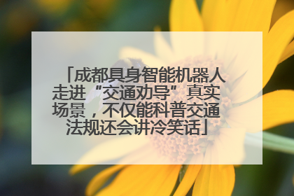 成都具身智能机器人走进“交通劝导”真实场景，不仅能科普交通法规还会讲冷笑话
