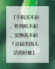 手机买不起、炸鸡吃不起、宠物养不起？这届美国人活得好难