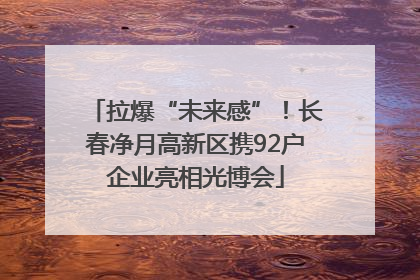 拉爆“未来感”！长春净月高新区携92户企业亮相光博会