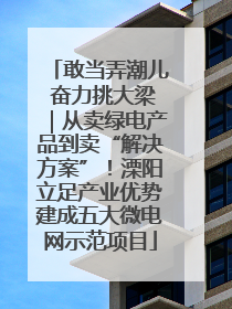 敢当弄潮儿 奋力挑大梁｜从卖绿电产品到卖“解决方案”！溧阳立足产业优势建成五大微电网示范项目