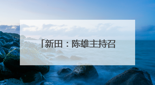 新田：陈雄主持召开2025年第15次县委常委会会议