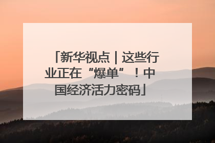 新华视点｜这些行业正在“爆单”！中国经济活力密码