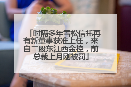 时隔多年雪松信托再有新董事获准上任，来自二股东江西金控，前总裁上月刚被罚