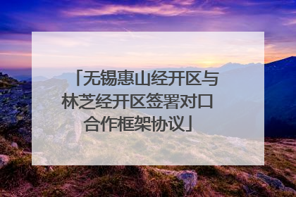 无锡惠山经开区与林芝经开区签署对口合作框架协议