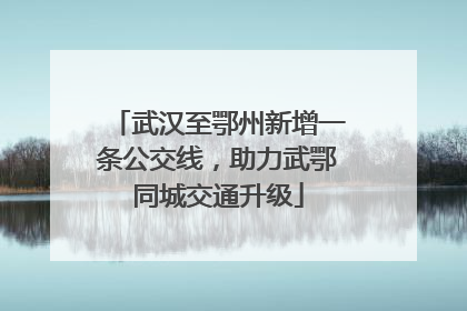 武汉至鄂州新增一条公交线，助力武鄂同城交通升级