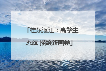 桂东沤江：高擎生态旗 描绘新画卷