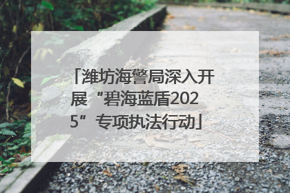潍坊海警局深入开展“碧海蓝盾2025”专项执法行动
