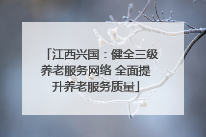江西兴国：健全三级养老服务网络 全面提升养老服务质量