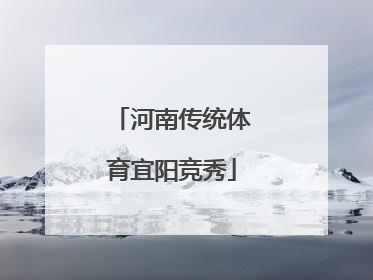 河南传统体育宜阳竞秀