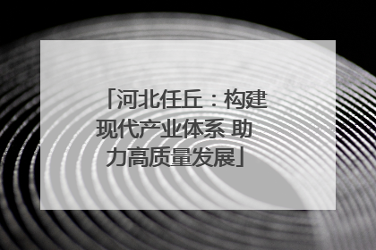 河北任丘：构建现代产业体系 助力高质量发展