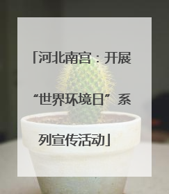 河北南宫：开展“世界环境日”系列宣传活动