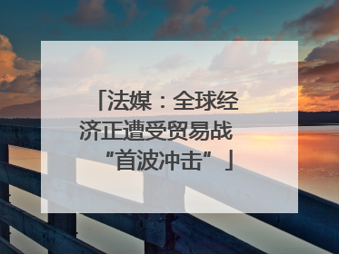 法媒：全球经济正遭受贸易战“首波冲击”