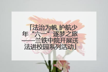 法治为帆 护航少年“六一”逐梦之旅——兰铁中院开展送法进校园系列活动