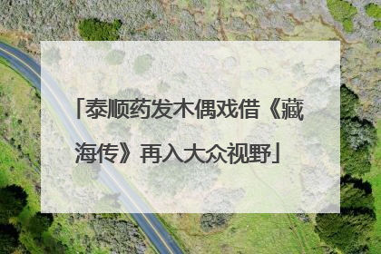 泰顺药发木偶戏借《藏海传》再入大众视野