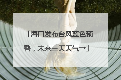 海口发布台风蓝色预警，未来三天天气→