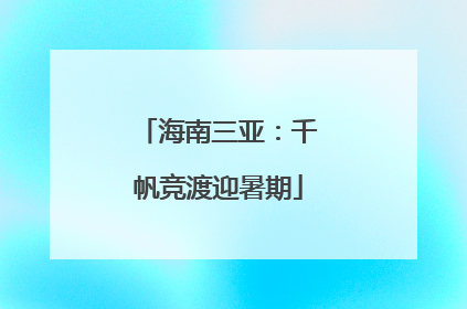 海南三亚：千帆竞渡迎暑期