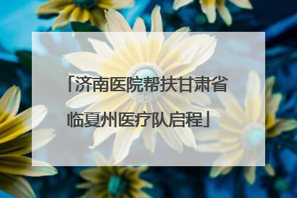济南医院帮扶甘肃省临夏州医疗队启程