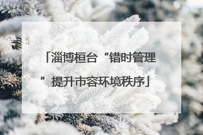 淄博桓台“错时管理”提升市容环境秩序
