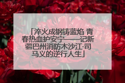 淬火成钢铸蓝焰 青春热血护安宁——记新疆巴州消防木沙江·司马义的逆行人生