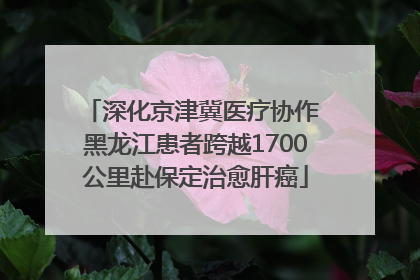深化京津冀医疗协作 黑龙江患者跨越1700公里赴保定治愈肝癌