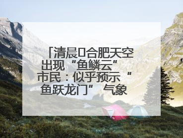 清晨﻿合肥天空出现“鱼鳞云” 市民：似乎预示“鱼跃龙门” 气象专家科普