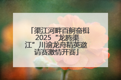 渠江河畔百舸奋楫 2025“龙腾渠江”川渝龙舟精英邀请赛激情开赛