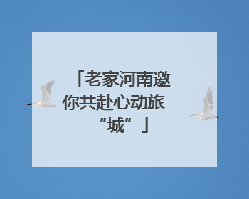 老家河南邀你共赴心动旅“城”