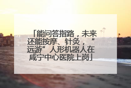 能问答指路，未来还能按摩、针灸，“远游”人形机器人在咸宁中心医院上岗