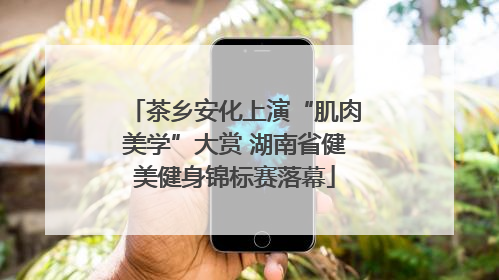 茶乡安化上演“肌肉美学”大赏 湖南省健美健身锦标赛落幕