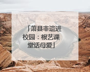 萧县非遗进校园：根艺课堂话母爱